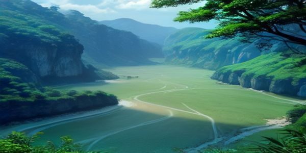 抽象霓虹光效背景，暗色科技感，绿色高光线条流动